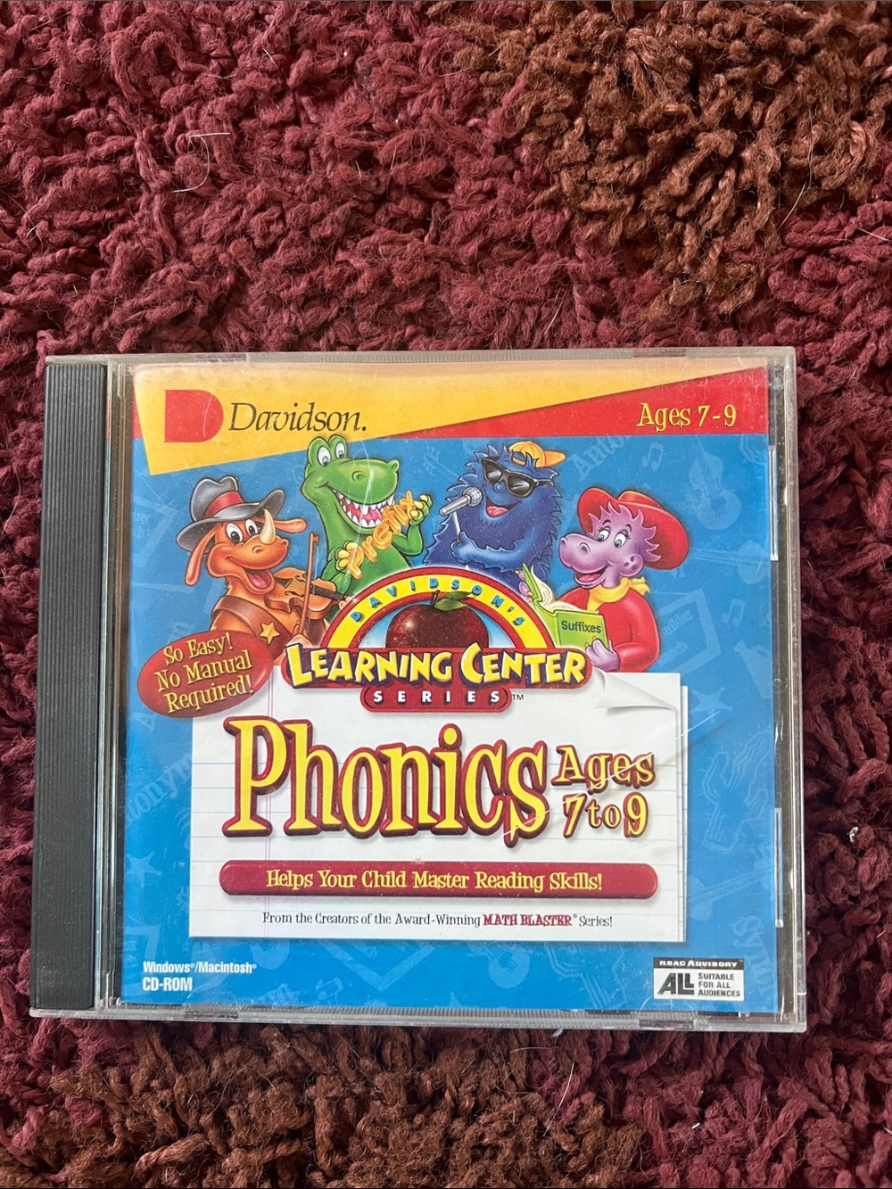 Davidson Learning Center Phonics Ages 7 to 9 CD-ROM - Blue & Yellow